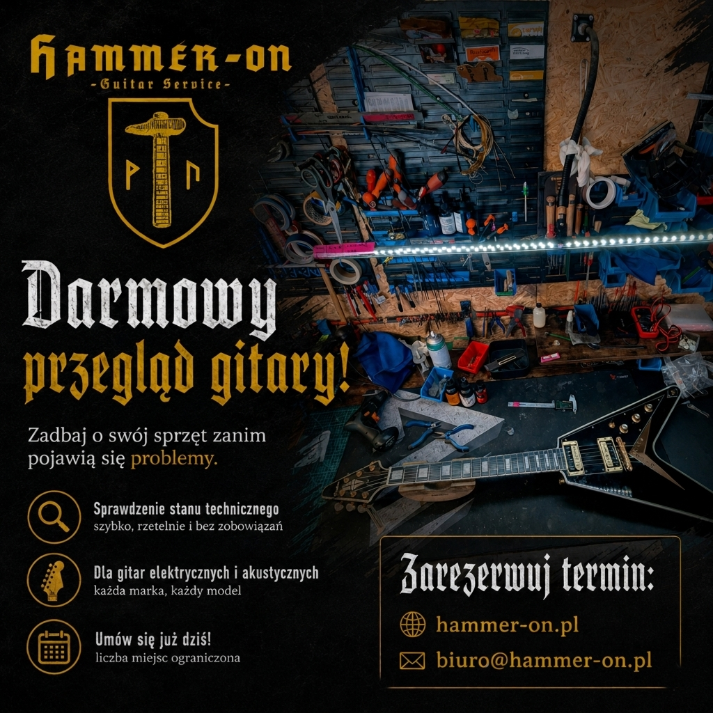 Darmowy przegląd gitary Warszawa - Hammer-on Guitar Service